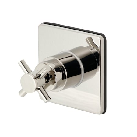 Kingston Brass KS3046DX Single-Handle Three-Way Diverter Valve with Trim Kit, Polished Nickel KS3046DX